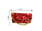 Embroidered Silk Clutch with Pearl Belt Clutch La Vie Bien Embroidered Silk Clutch with Pearl Belt