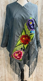 Embroidered Silk Handmade Mexican Shawls Rebosos Bordados en Ceda La Vie Bien Embroidered Silk Handmade Mexican Shawls Rebosos Bordados en Ceda