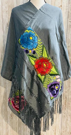 Embroidered Silk Handmade Mexican Shawls Rebosos Bordados en Ceda La Vie Bien Embroidered Silk Handmade Mexican Shawls Rebosos Bordados en Ceda
