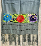 Embroidered Silk Handmade Mexican Shawls Rebosos Bordados en Ceda La Vie Bien Embroidered Silk Handmade Mexican Shawls Rebosos Bordados en Ceda