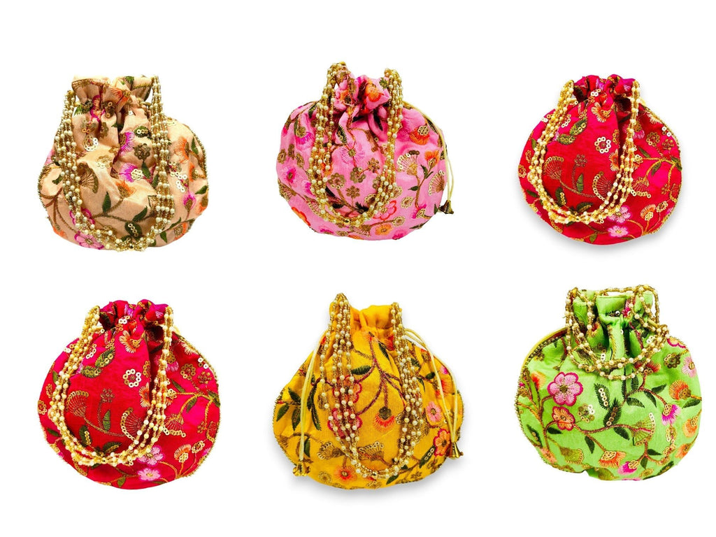 Embroidered Silk Potli Bag Traditional Gifts La Vie Bien Embroidered Silk Potli Bag