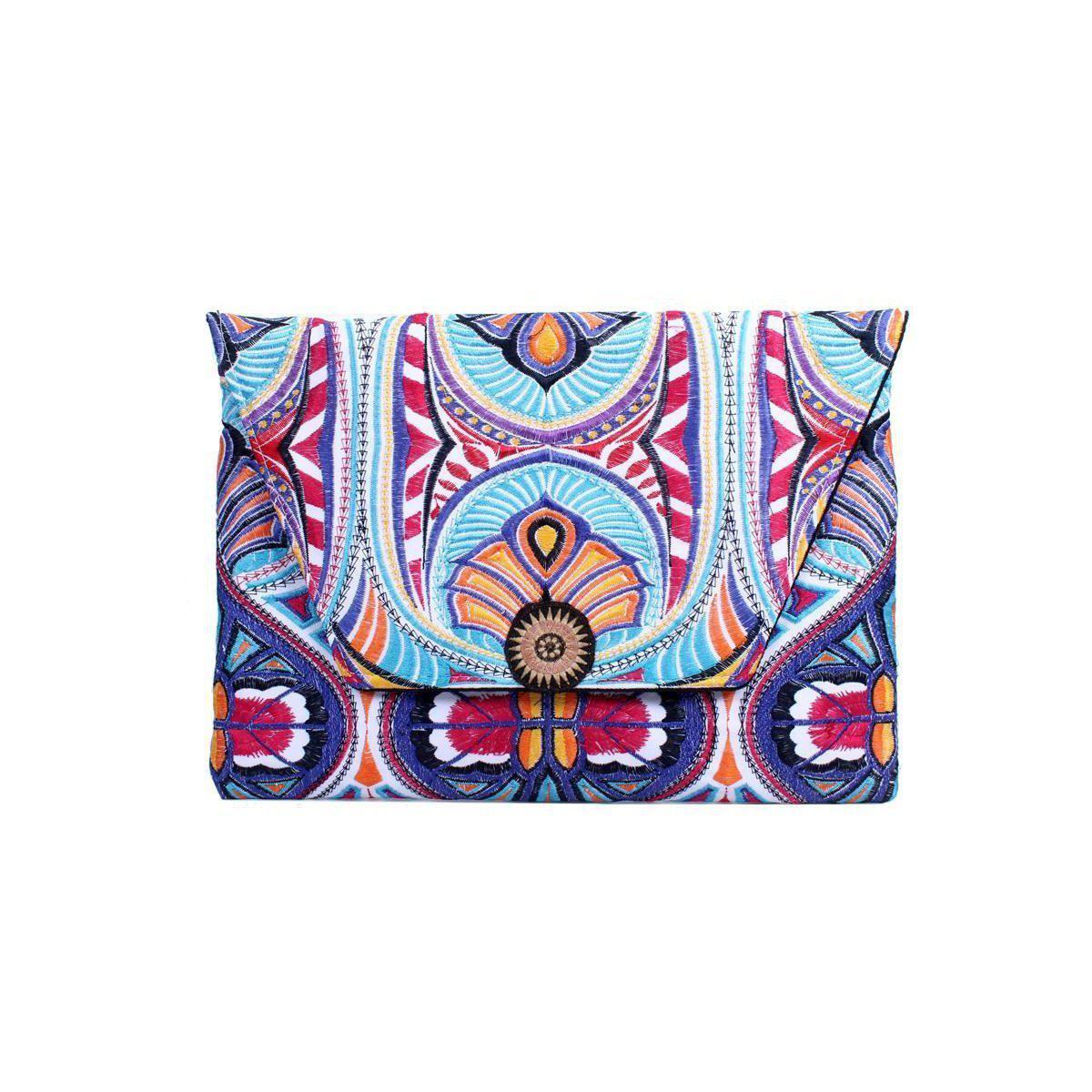 Embroidered Tahj Envelope Clutch | iPad Bag - Thailand La Vie Bien Embroidered Tahj Envelope Clutch | iPad Bag - Thailand