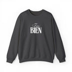 Embroidered Très Bien Sweatshirt -French Phrase Graphic Crewneck by Printify