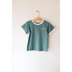 Embroidered Unhinged Ringer T-Shirt for Kids by Polished Prints
