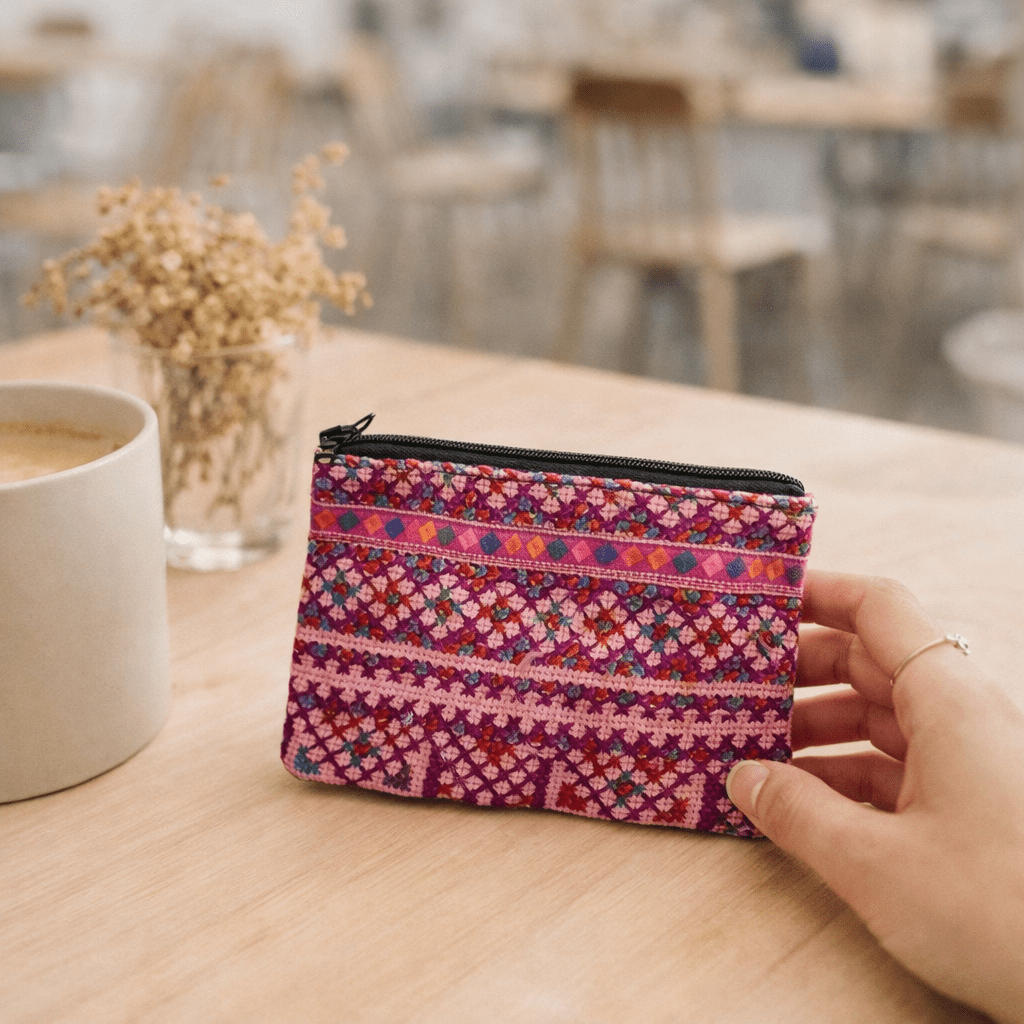 Embroidered Vintage Hmong Coin Purse - Thailand Bags La Vie Bien Embroidered Vintage Hmong Coin Purse - Thailand