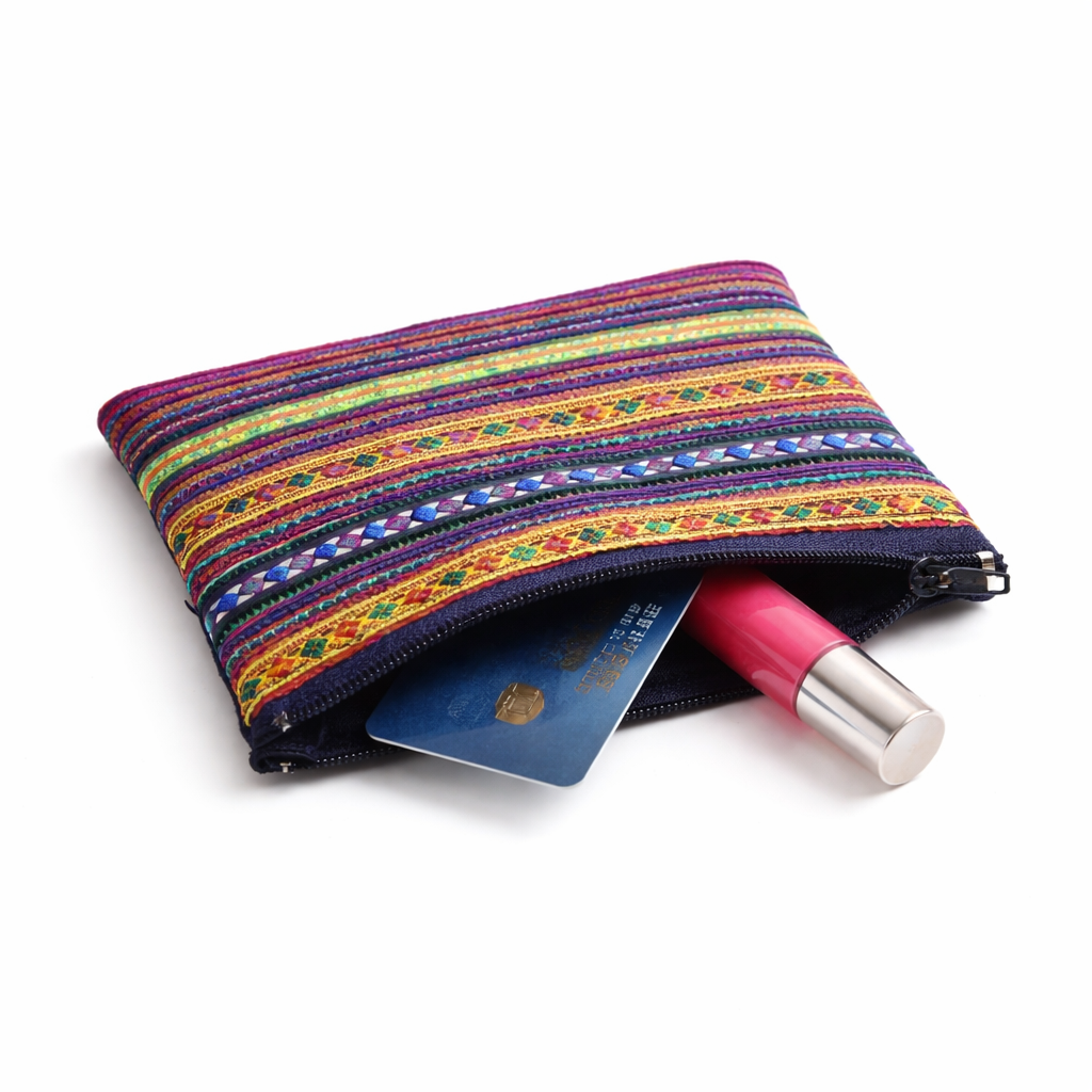 Embroidered Vintage Hmong Coin Purse - Thailand Bags La Vie Bien Embroidered Vintage Hmong Coin Purse - Thailand