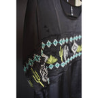 Embroidered Western Motif Poncho Style Satin Look Top "High End Bucks" by The Bullish Store