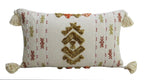 Embroidery Throw Pillow with Tassels 14" X 24" Throw Pillow La Vie Bien Embroidery Throw Pillow with Tassels 14" X 24"