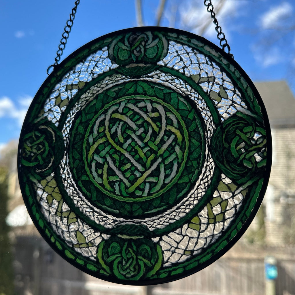 Emerald Green Celtic Knot Suncatcher Gifts La Vie Bien Emerald Green Celtic Knot Suncatcher