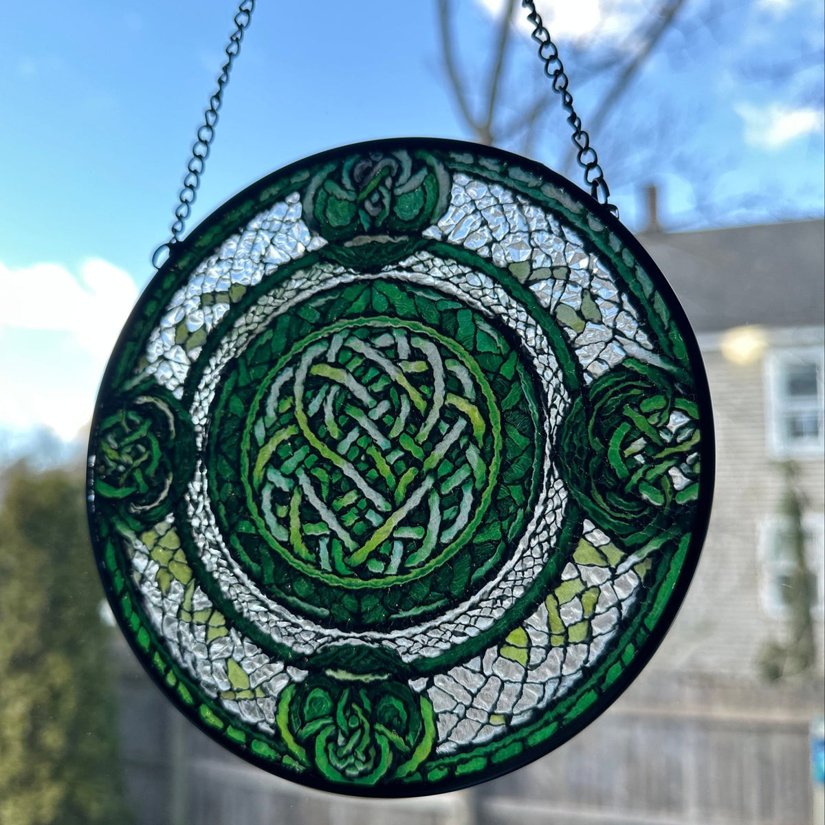 Emerald Green Celtic Knot Suncatcher Gifts La Vie Bien Emerald Green Celtic Knot Suncatcher