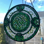 Emerald Green Celtic Knot Suncatcher Gifts La Vie Bien Emerald Green Celtic Knot Suncatcher