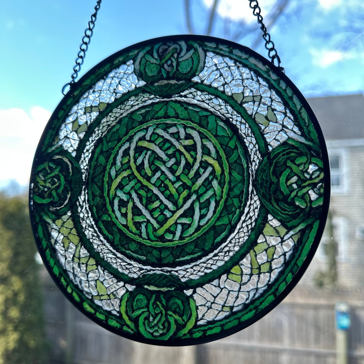 Emerald Green Celtic Knot Suncatcher Gifts La Vie Bien Emerald Green Celtic Knot Suncatcher