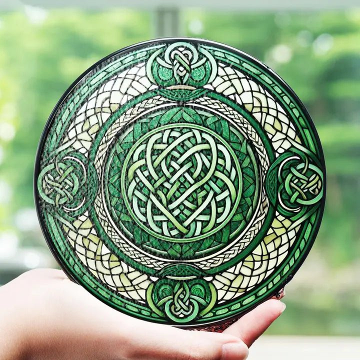 Emerald Green Celtic Knot Suncatcher Gifts La Vie Bien Emerald Green Celtic Knot Suncatcher