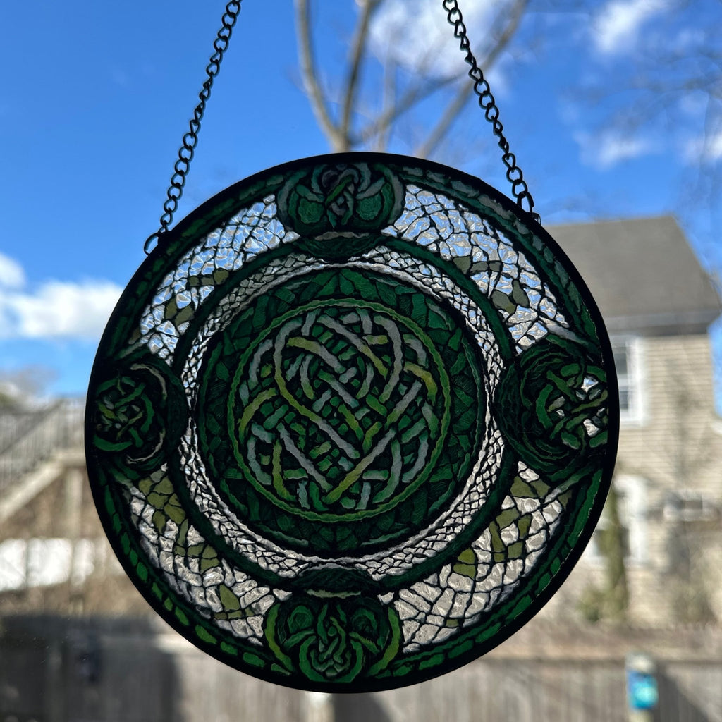 Emerald Green Celtic Knot Suncatcher Gifts La Vie Bien Emerald Green Celtic Knot Suncatcher