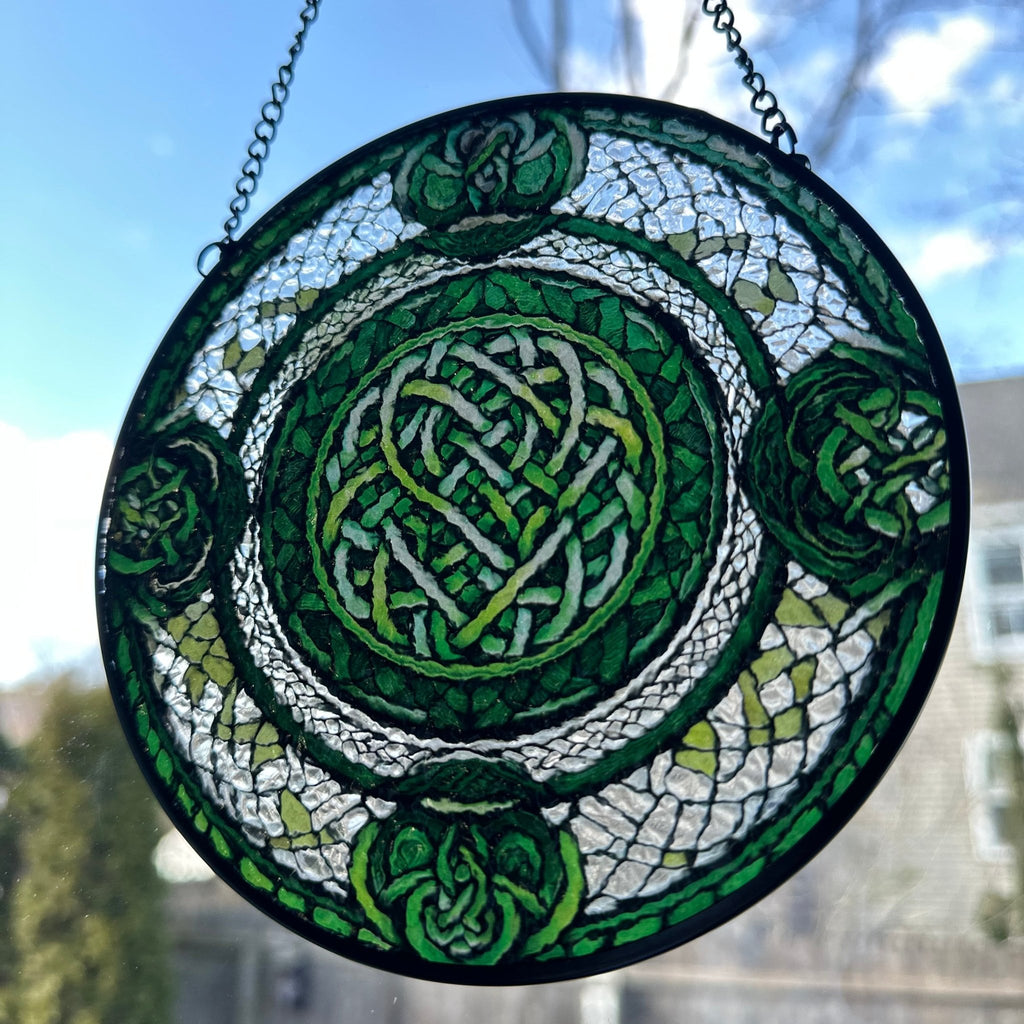 Emerald Green Celtic Knot Suncatcher Gifts La Vie Bien Emerald Green Celtic Knot Suncatcher