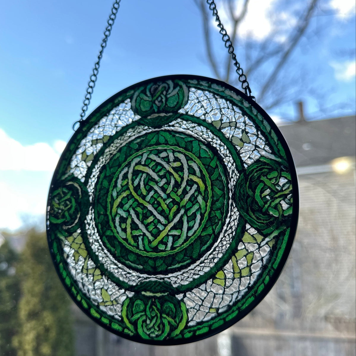 Emerald Green Celtic Knot Suncatcher Gifts La Vie Bien Emerald Green Celtic Knot Suncatcher