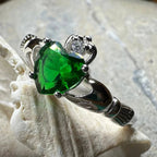 Emerald Green Claddagh Ring Ring La Vie Bien Emerald Green Claddagh Ring