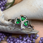 Emerald Isle Irish Shamrock Ring in Sterling Silver Ring La Vie Bien Emerald Isle Irish Shamrock Ring in Sterling Silver