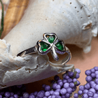 Emerald Isle Irish Shamrock Ring in Sterling Silver Ring La Vie Bien Emerald Isle Irish Shamrock Ring in Sterling Silver