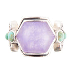 Emile Purple Quartz and Blue Turquoise Sterling Silver Ring by Barse Jewelry