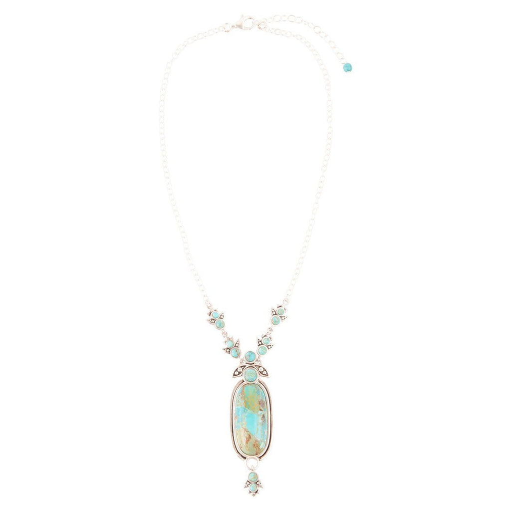 Emile Sterling Silver and Blue Turquoise Pendant Necklace Necklaces La Vie Bien Emile Sterling Silver and Blue Turquoise Pendant Necklace