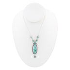 Emile Sterling Silver and Blue Turquoise Pendant Necklace Necklaces La Vie Bien Emile Sterling Silver and Blue Turquoise Pendant Necklace