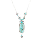 Emile Sterling Silver and Blue Turquoise Pendant Necklace Necklaces La Vie Bien Emile Sterling Silver and Blue Turquoise Pendant Necklace