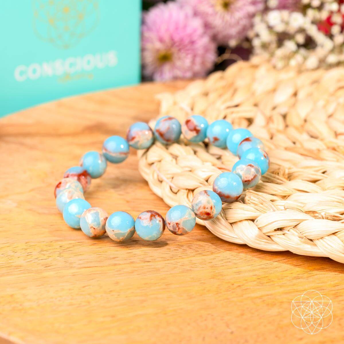 Empath’s Shield - Aqua Terra Jasper Bracelet Bracelet La Vie Bien Empath’s Shield - Aqua Terra Jasper Bracelet