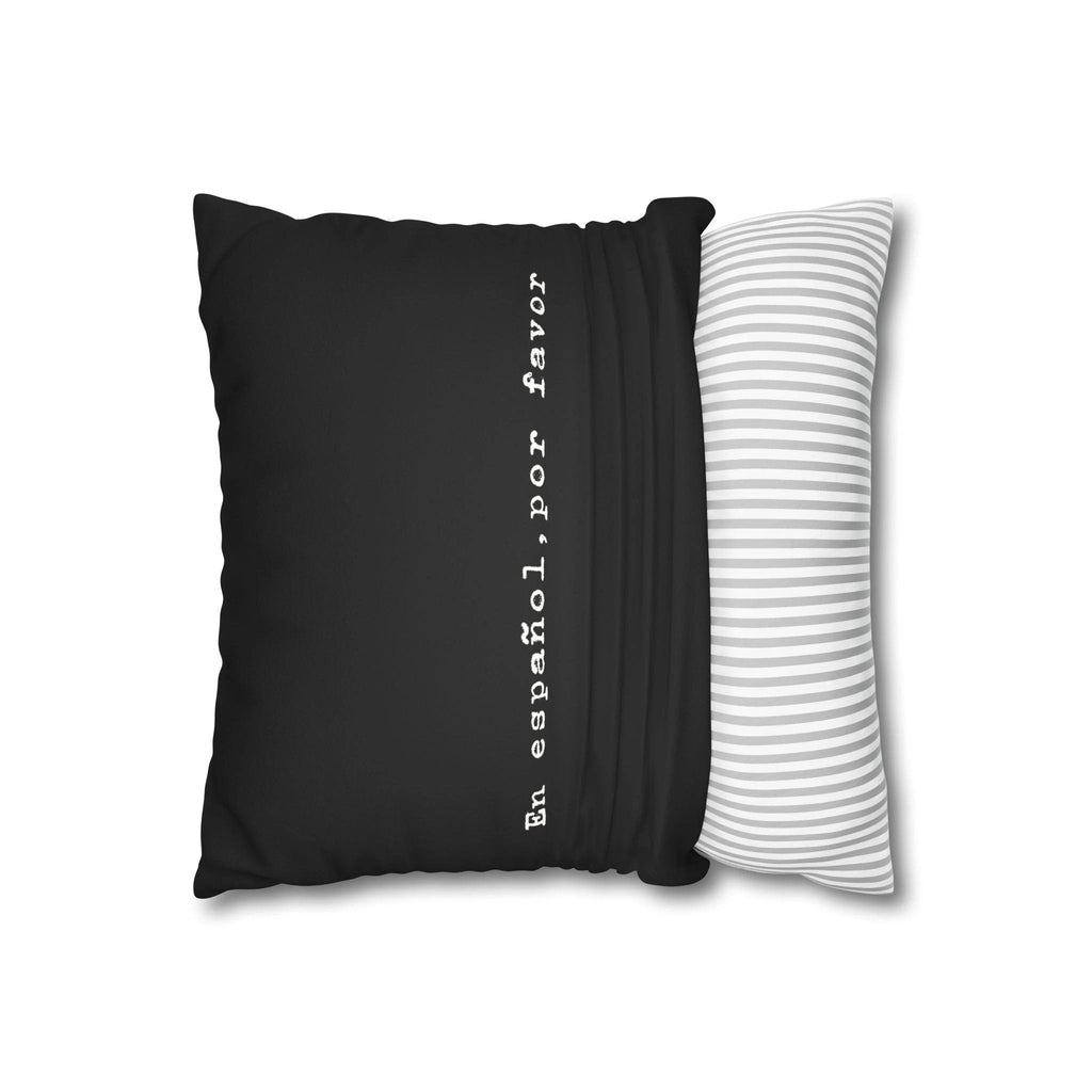 En español, por favor faux suede throw pillow cover by Printify
