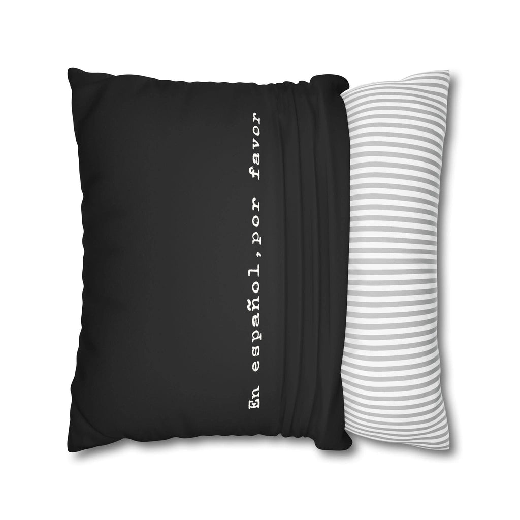 En español, por favor faux suede throw pillow cover by Printify