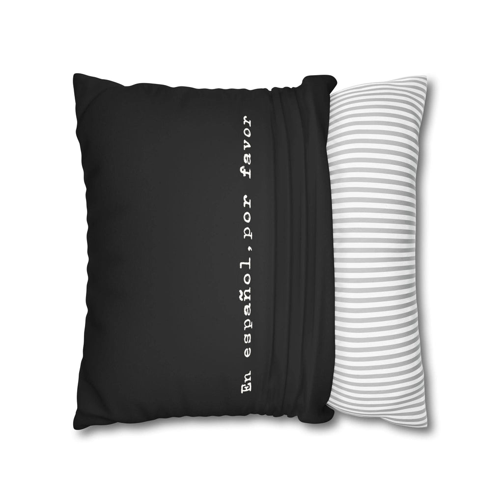 En español, por favor faux suede throw pillow cover by Printify
