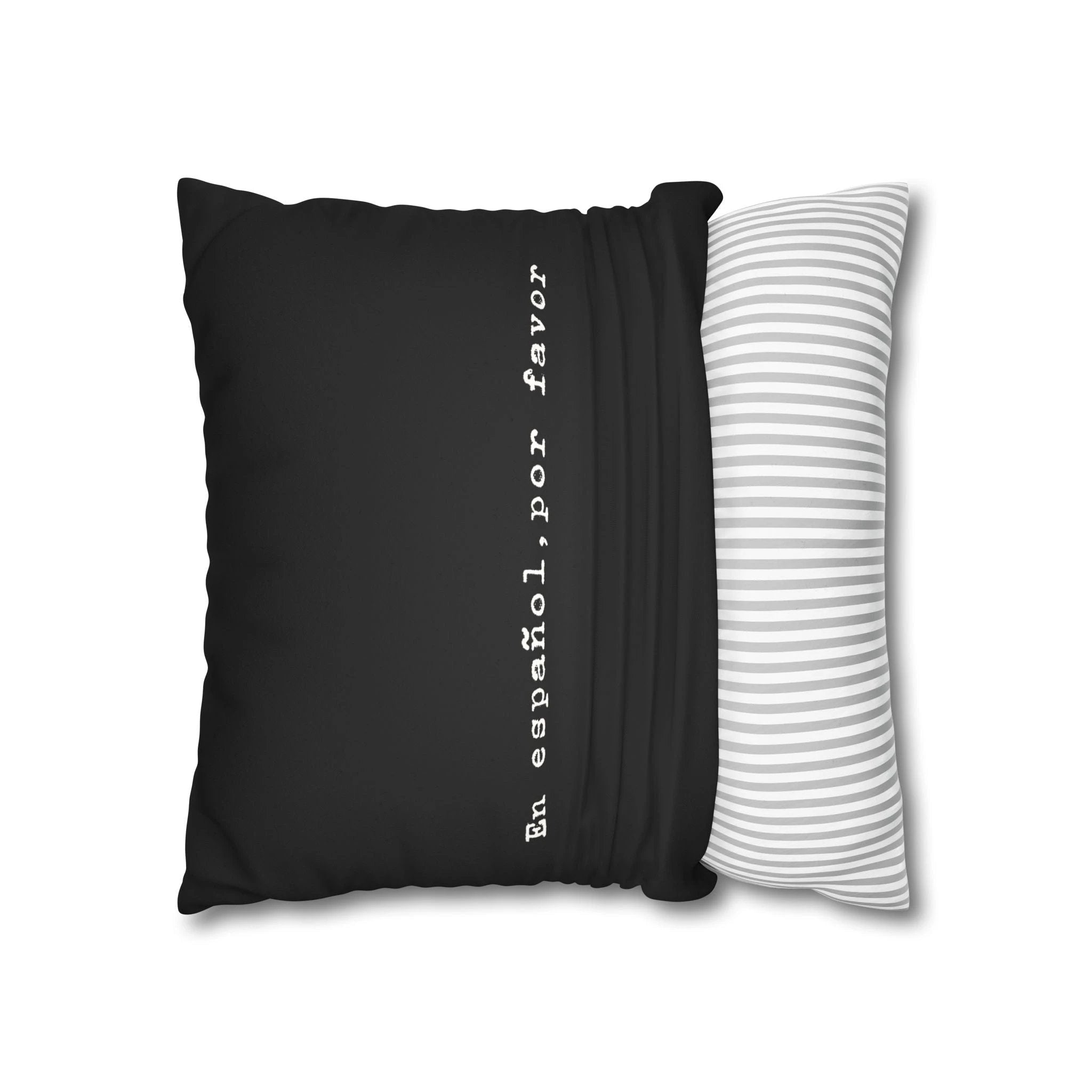 En español, por favor faux suede throw pillow cover by Printify
