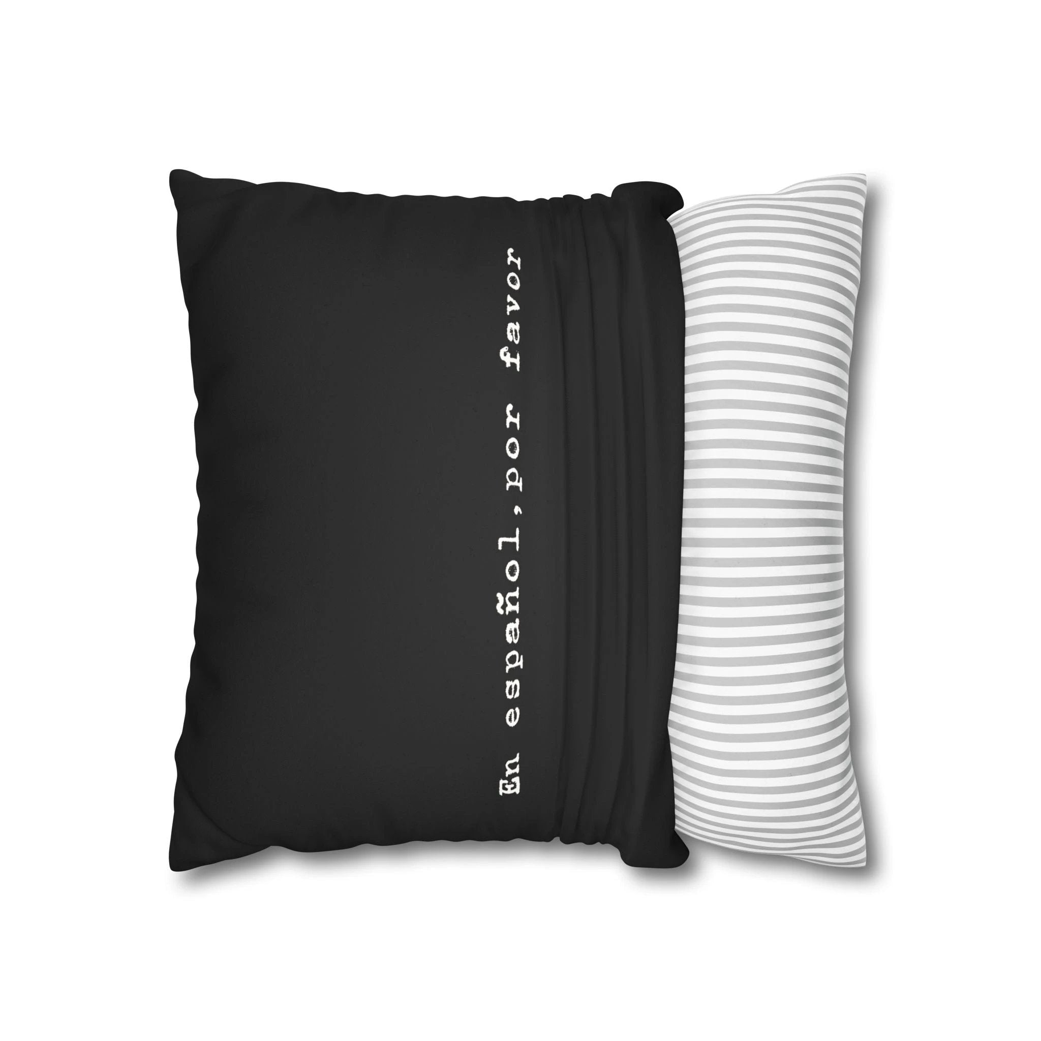 En español, por favor faux suede throw pillow cover by Printify