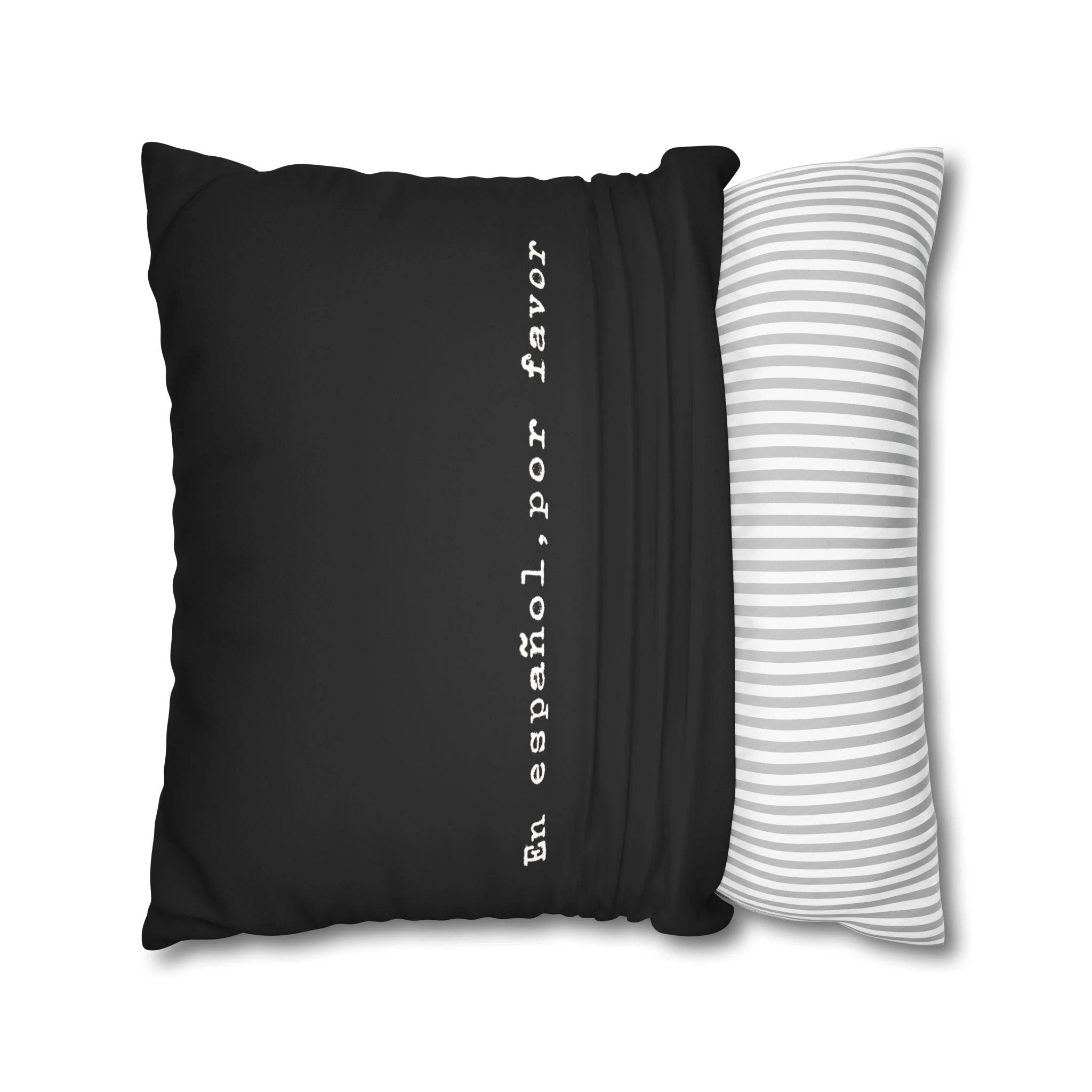 En español, por favor faux suede throw pillow cover by Printify