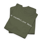 “En español, por favor.” Tee — Minimal Spanish Phrase T‑Shirt for Language Lovers by Printify