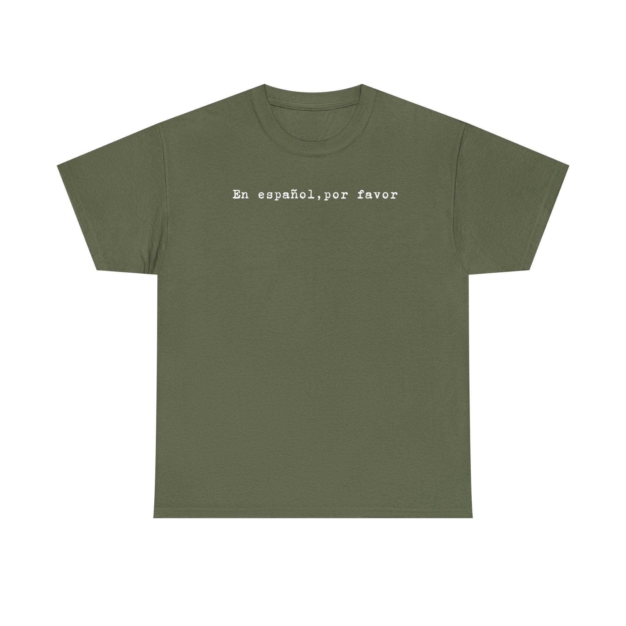 “En español, por favor.” Tee — Minimal Spanish Phrase T‑Shirt for Language Lovers by Printify