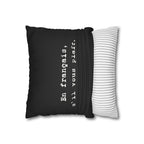 En français s'il vous plaît Faux Suede Square Pillowcase | French phrase pillow by Printify