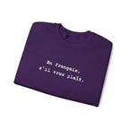 En français s'il vous plaît Sweatshirt | French phrase crewneck, minimalist text by Printify