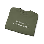 En français s'il vous plaît Sweatshirt | French phrase crewneck, minimalist text by Printify