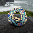 Enamel Celtic Birds Scarf Ring Scarf Ring La Vie Bien Enamel Celtic Birds Scarf Ring