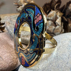 Enamel Celtic Birds Scarf Ring Scarf Ring La Vie Bien Enamel Celtic Birds Scarf Ring