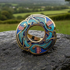 Enamel Celtic Birds Scarf Ring Scarf Ring La Vie Bien Enamel Celtic Birds Scarf Ring