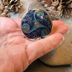 Enamel Celtic Spiral Scarf Ring Scarf Ring La Vie Bien Enamel Celtic Spiral Scarf Ring