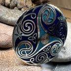Enamel Celtic Spiral Scarf Ring Scarf Ring La Vie Bien Enamel Celtic Spiral Scarf Ring
