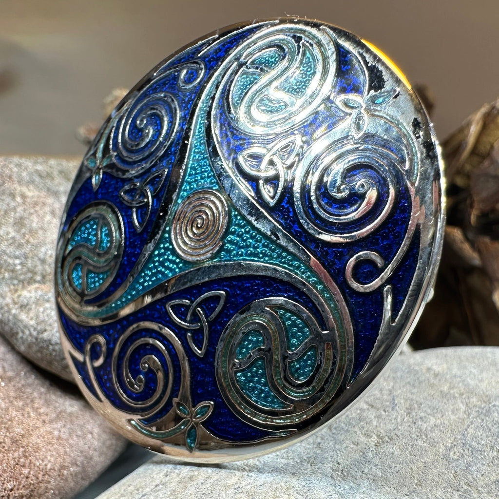 Enamel Celtic Spiral Scarf Ring Scarf Ring La Vie Bien Enamel Celtic Spiral Scarf Ring