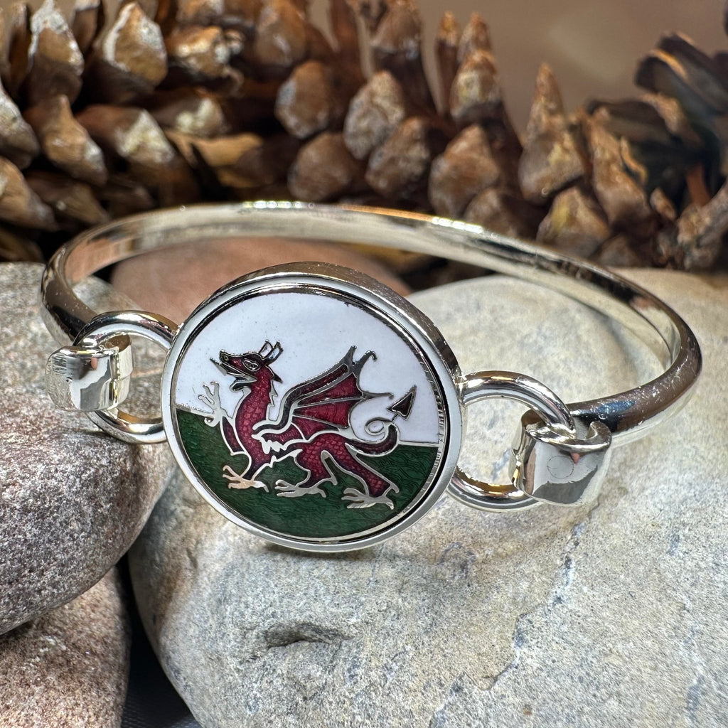 Enamel Celtic Welsh Dragon Bracelet for Women Bracelet La Vie Bien Enamel Celtic Welsh Dragon Bracelet for Women