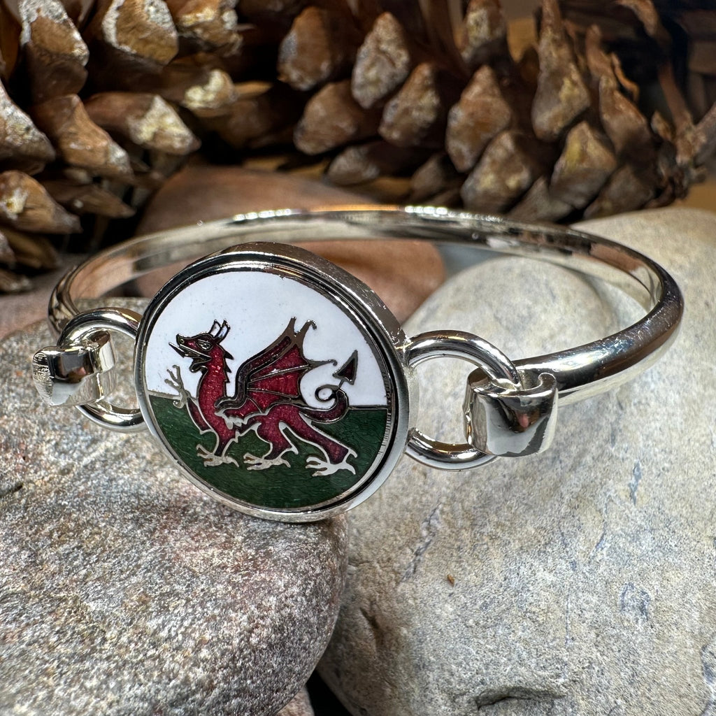 Enamel Celtic Welsh Dragon Bracelet for Women Bracelet La Vie Bien Enamel Celtic Welsh Dragon Bracelet for Women