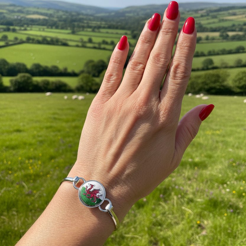 Enamel Celtic Welsh Dragon Bracelet for Women Bracelet La Vie Bien Enamel Celtic Welsh Dragon Bracelet for Women