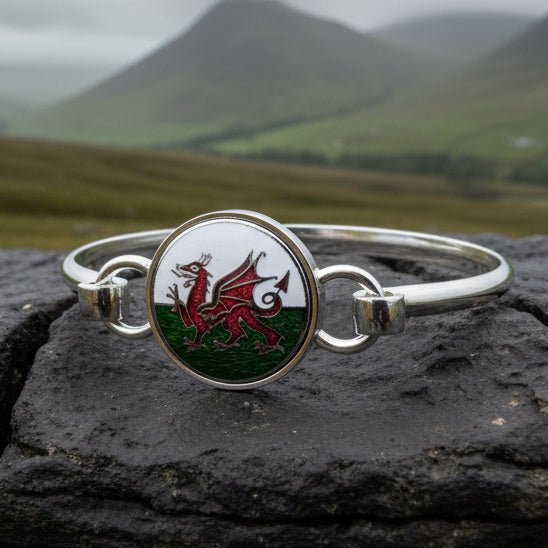 Enamel Celtic Welsh Dragon Bracelet for Women Bracelet La Vie Bien Enamel Celtic Welsh Dragon Bracelet for Women
