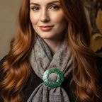 Enamel Green Celtic Knot Scarf Ring Scarf Ring La Vie Bien Enamel Green Celtic Knot Scarf Ring